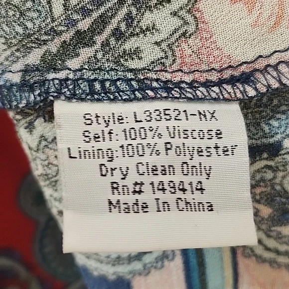 Johnny Was Cordelia Easy Midi Dress Paisley Coastal Sz 1X - Picture 16 of 16